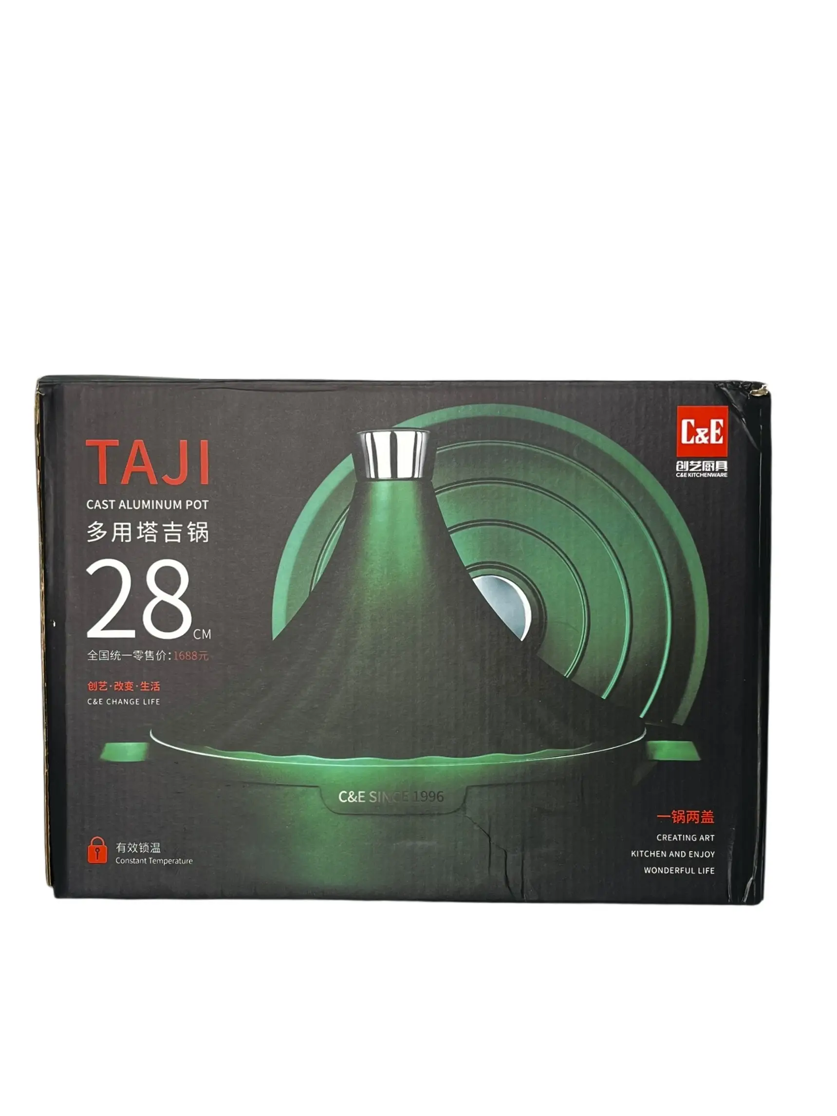 Литая алюминиевая кастрюля Taji 28 см